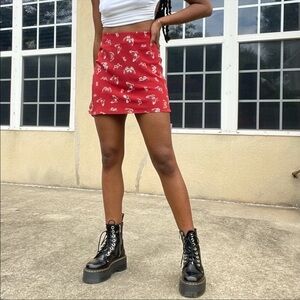 Realisation Par Cookies silk mini skirt, XS